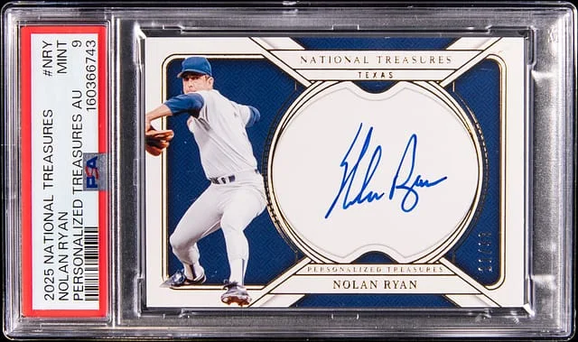 2025 Panini National Treasures Nolan Ryan Personalized Treasures Autograph #PT-NRY card image
