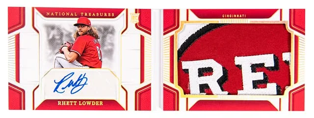 2025 Panini National Treasures Rhett Lowder Jumbo Signature Material Booklet #JM-RLW card image