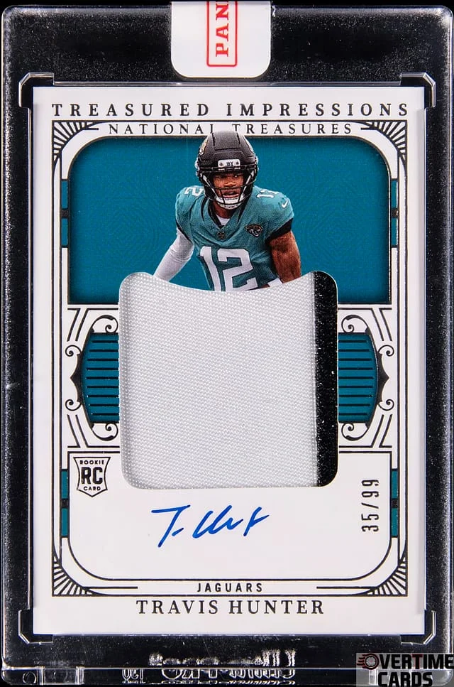 2025 Panini National Treasures Travis Hunter Treasured Impressions #RTI-THR card image