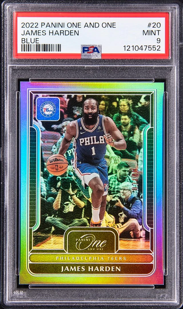2025 Panini One and One James Harden Blue #20 card image