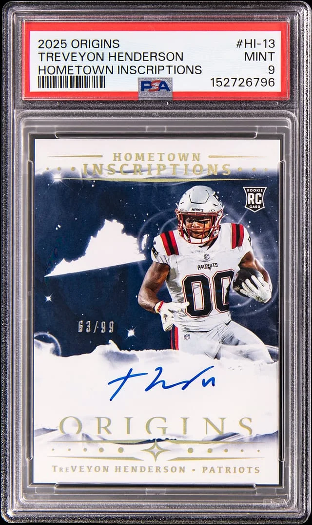 2025 Panini Origins TreVeyon Henderson Hometown Inscriptions #HI-13 card image