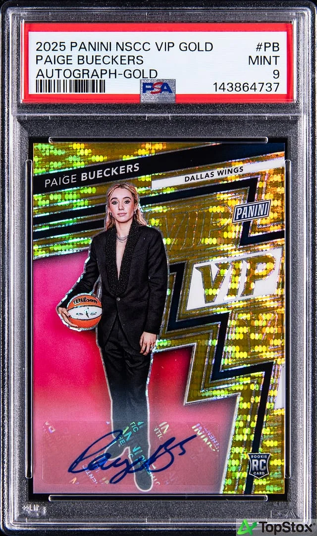 2025 Panini Paige Bueckers National Convention VIP Gold Packs National VIP Gems Autograph Silver Wave #PB card image