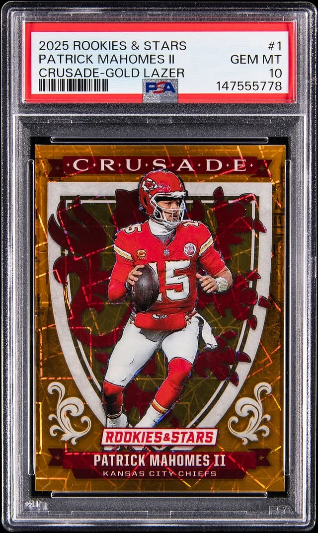 2025 Panini Patrick Mahomes II Rookies & Stars Crusade-Gold Lazer #1 card image