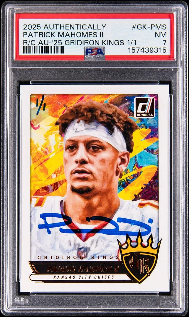 2025 Panini Patrick Mahomes II Authentically Mahomes Recollection Collection Autograph '25 Gridiron Kings #GK-PMS card image
