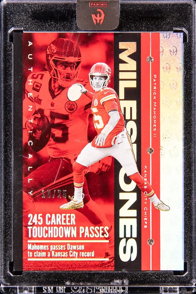 2025 Panini Patrick Mahomes II - Panini Encased Authentically Mahomes #MS-3 card image