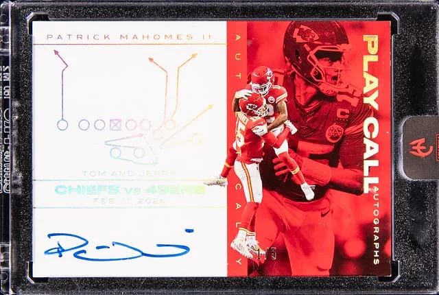 2025 Panini Patrick Mahomes II Authentically Mahomes Play Call Autographs Gold #PCA-1 card image
