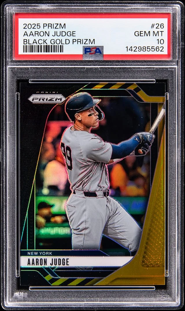 2025 Panini Prizm Aaron Judge Black Gold Prizm #26 card image