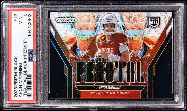 2025 Panini Prizm Arch Manning Black Fractal Prizm #23 card image