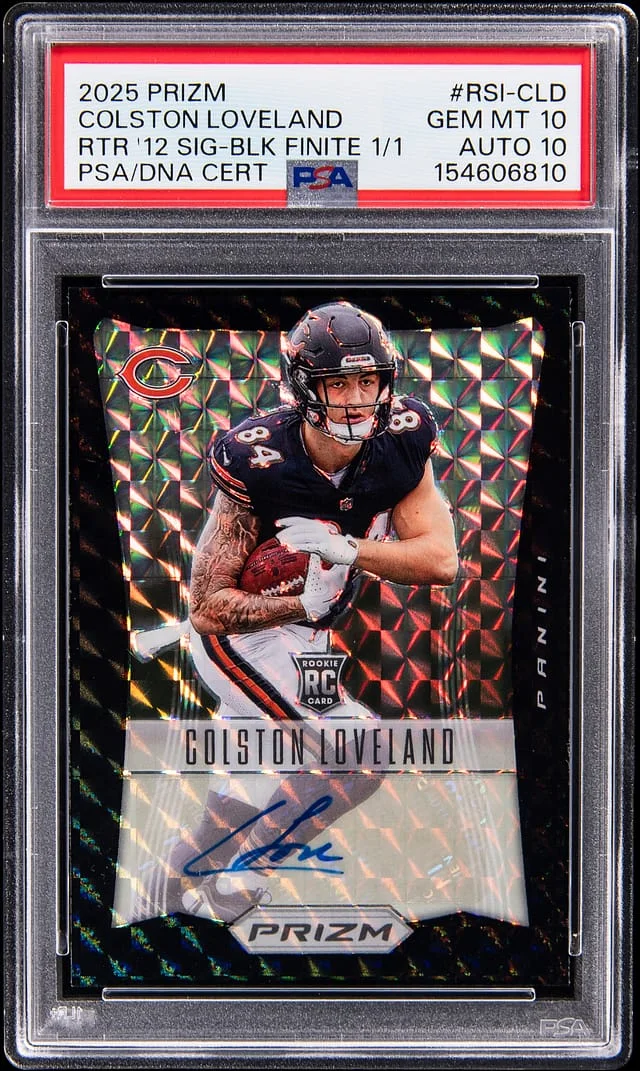 2025 Panini Prizm Colston Loveland Retro '12 Signatures Black Finite Prizm #RSI-CLD card image