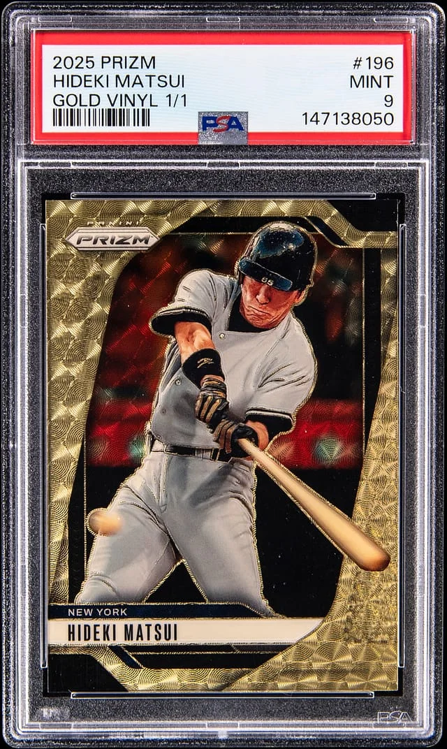 2025 Panini Prizm Hideki Matsui Gold Vinyl #196 card image
