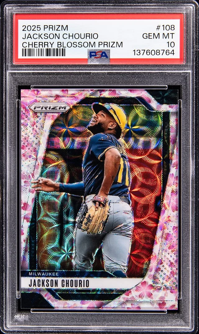 2025 Panini Prizm Jackson Chourio Cherry Blossom Prizm #108 card image