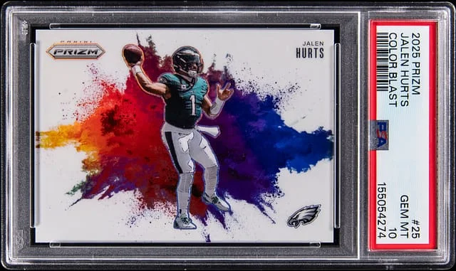 2025 Panini Prizm Jalen Hurts Color Blast #25 card image