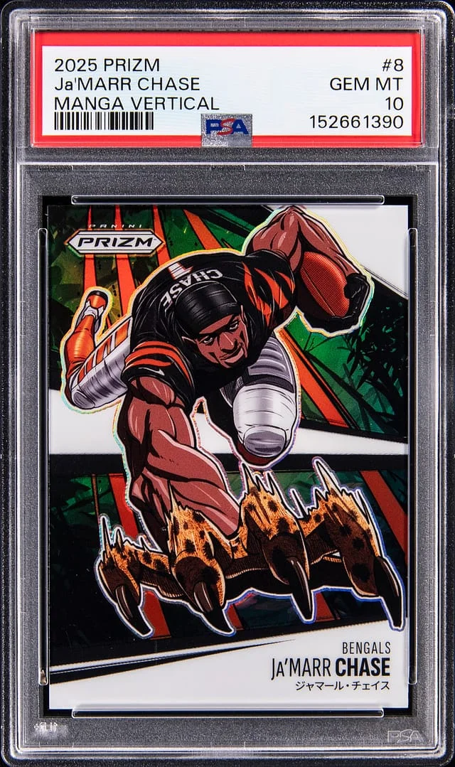 2025 Panini Prizm Ja'Marr Chase Manga Vertical #8 card image