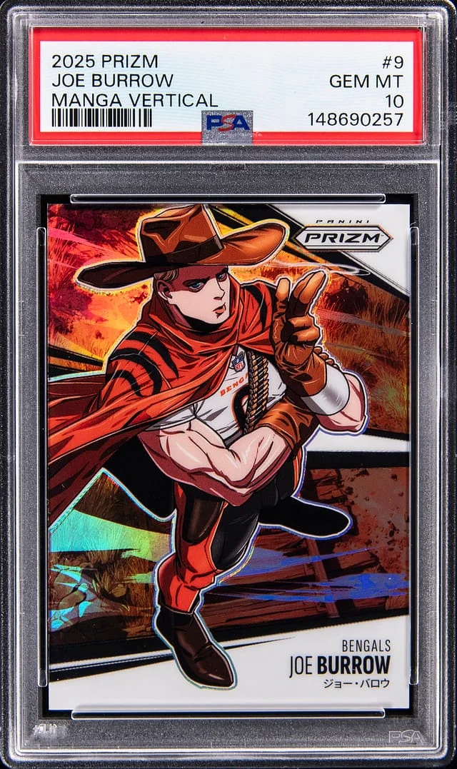 2025 Panini Prizm Joe Burrow Manga Vertical #9 card image