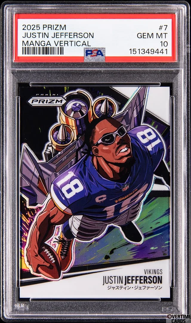 2025 Panini Prizm Justin Jefferson Manga Verical #7 card image