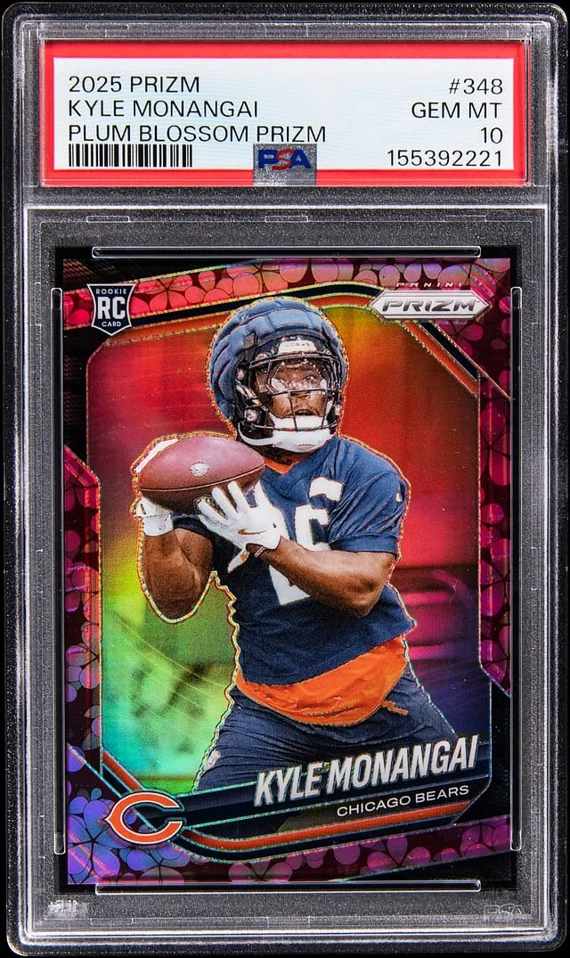 2025 Panini Prizm Kyle Monangai Plum Blossom Prizm #348 card image