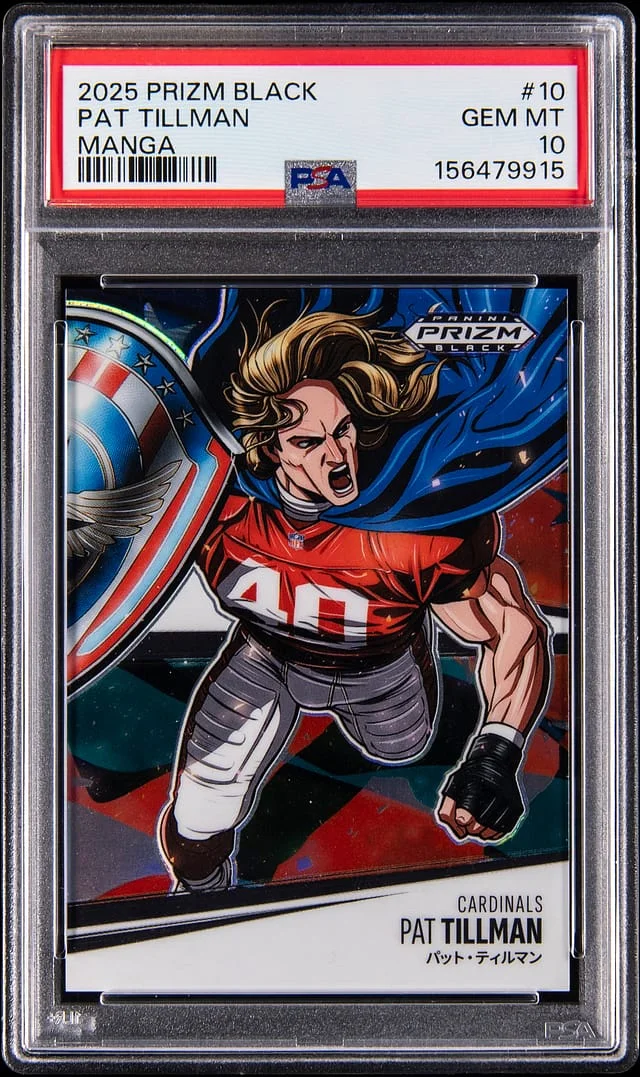 2025 Panini Prizm Pat Tillman Black Manga #10 card image