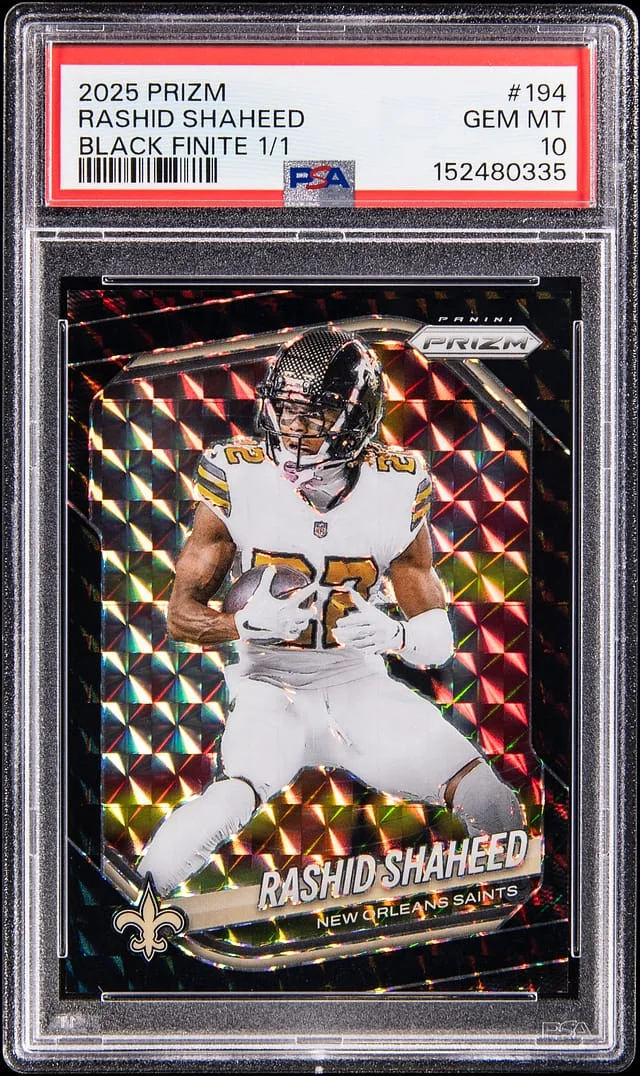 2025 Panini Prizm Rashid Shaheed Black Finite #194 card image