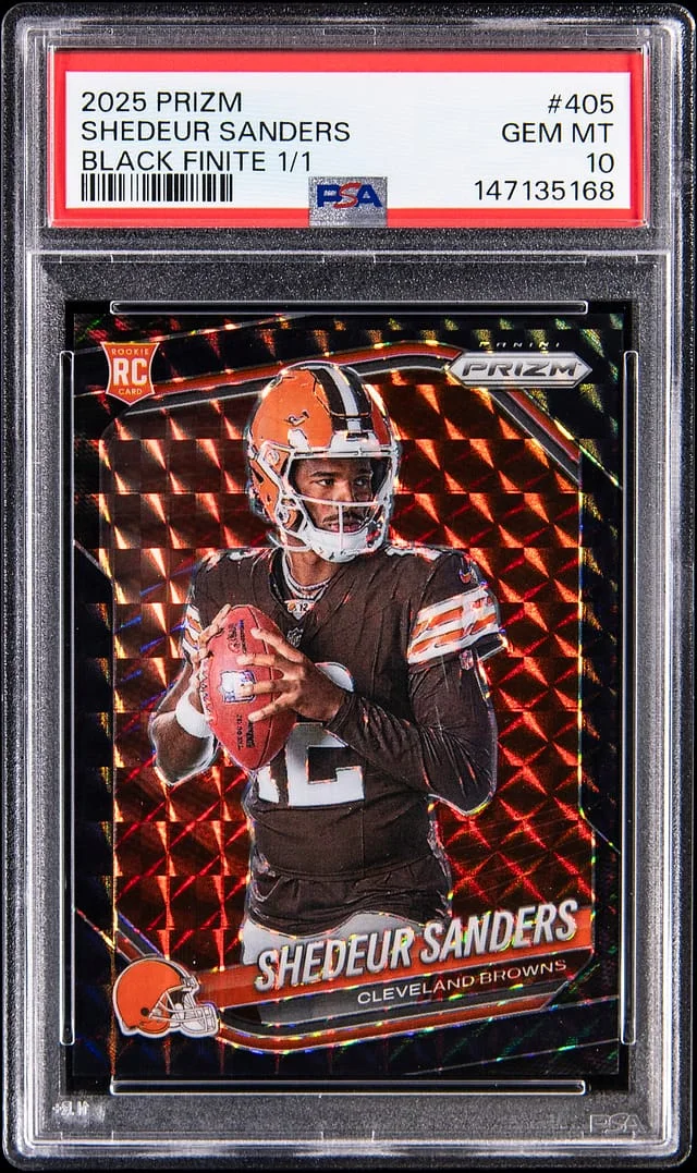 2025 Panini Prizm Shedeur Sanders Black Finite #405 card image
