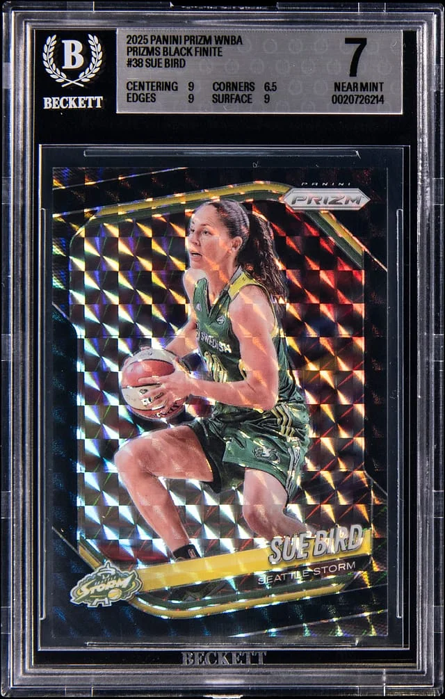 2025 Panini Prizm Sue Bird WNBA Black Finite Prizm #38 card image