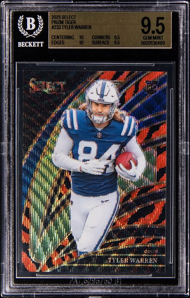 2025 Panini Prizm Tyler Warren Tiger Prizm #233 card image