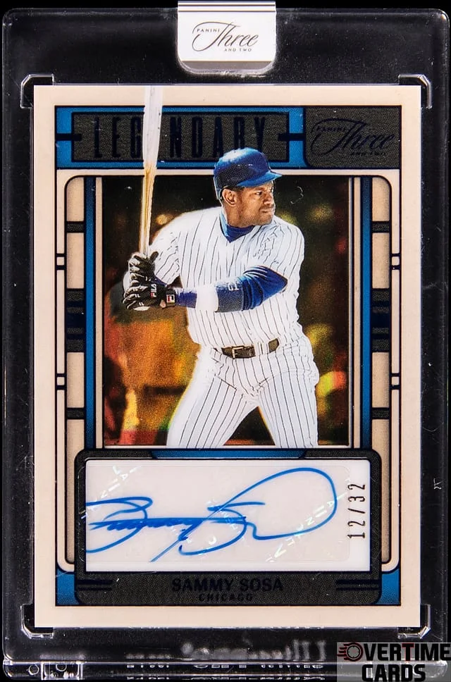 2025 Panini Sammy Sosa Three and Two Legendary Signatures Blue #LS-SS card image