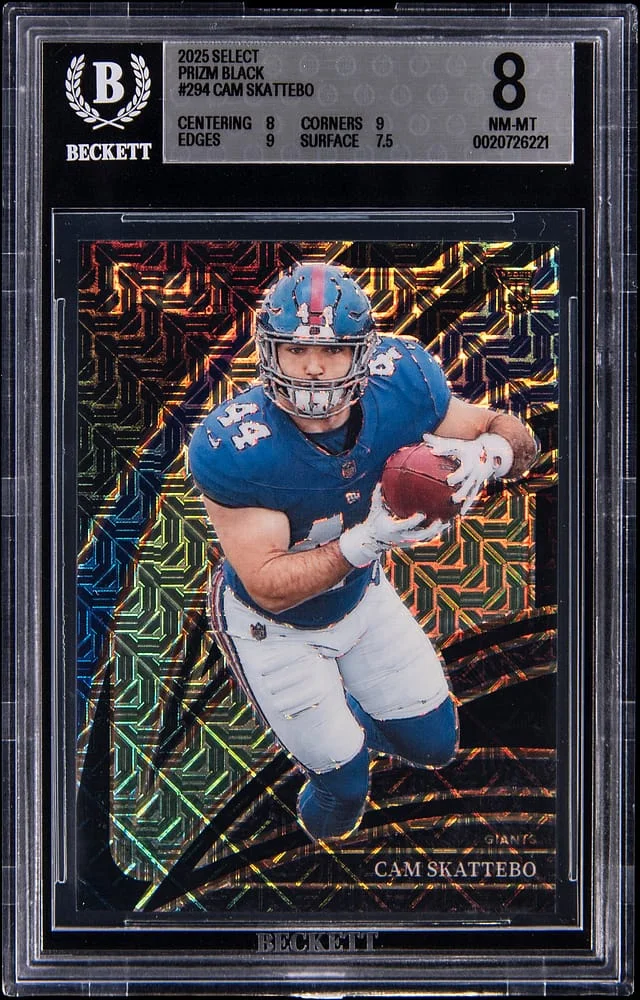 2025 Panini Select Cam Skattebo Prizm Black #294 card image