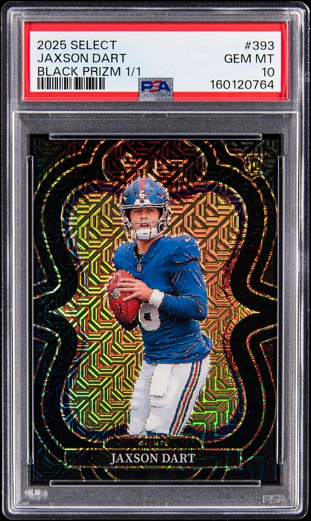 2025 Panini Select Jaxson Dart Black Prizm #393 card image