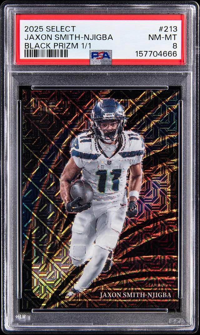 2025 Panini Select Jaxson Smith-Njigba Black Prizm #213 card image