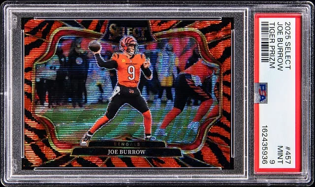 2025 Panini Select Joe Burrow Tiger Prizm #457 card image