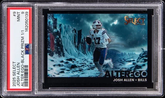 2025 Panini Select Josh Allen Alter Ego Black Prizm #9 card image