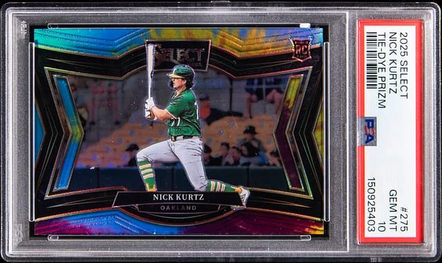 2025 Panini Select Nick Kurtz Tie-Dye Prizm #275 card image