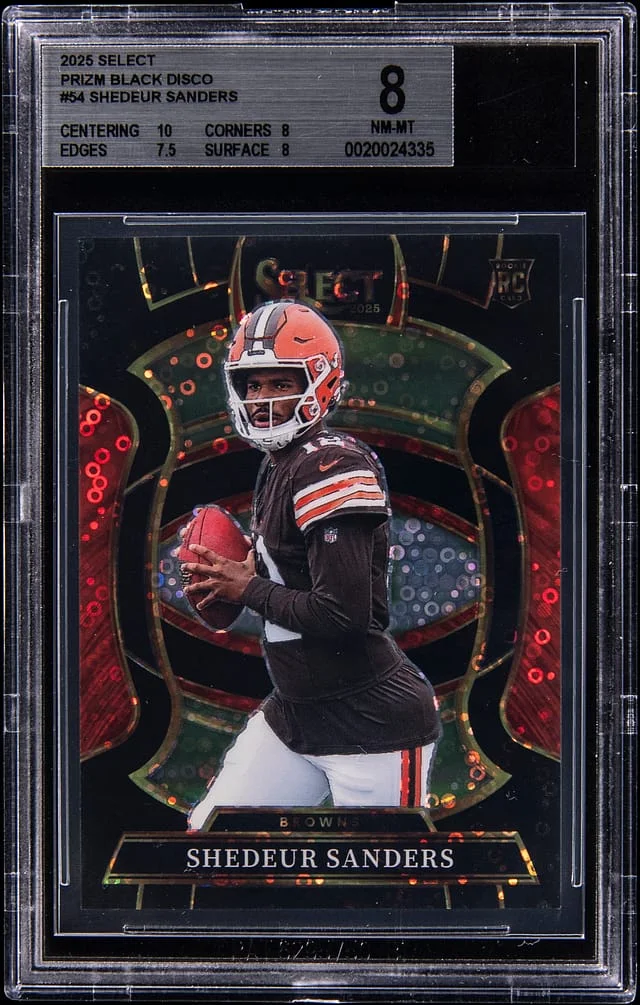 2025 Panini Select Sheduer Sanders Black Disco Prizm #54 card image