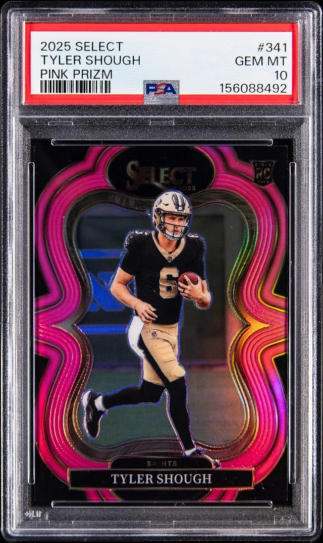 2025 Panini Select Tyler Shough Pink Prizm #341 card image