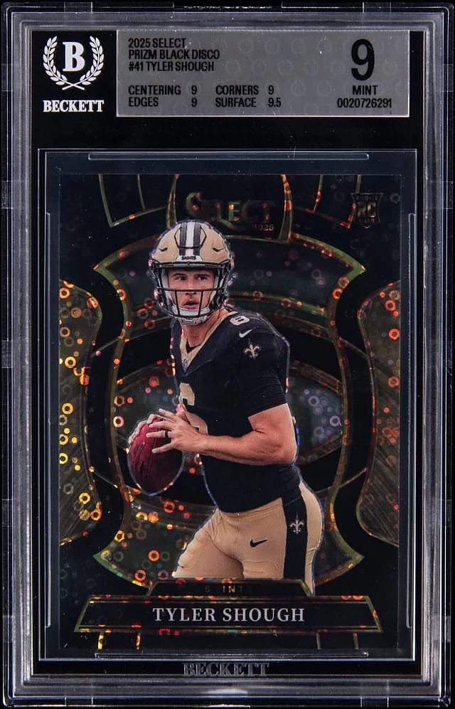 2025 Panini Select Tyler Shough Prizm Black Disco #41 card image