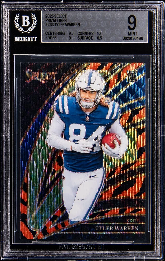 2025 Panini Select Tyler Warren Tiger Prizm #233 card image