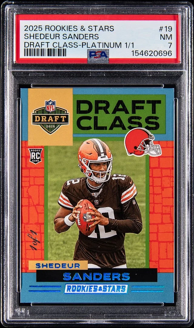 2025 Panini Shedeur Sanders Rookies & Stars Draft Class-Platinum 1/1 #19 card image