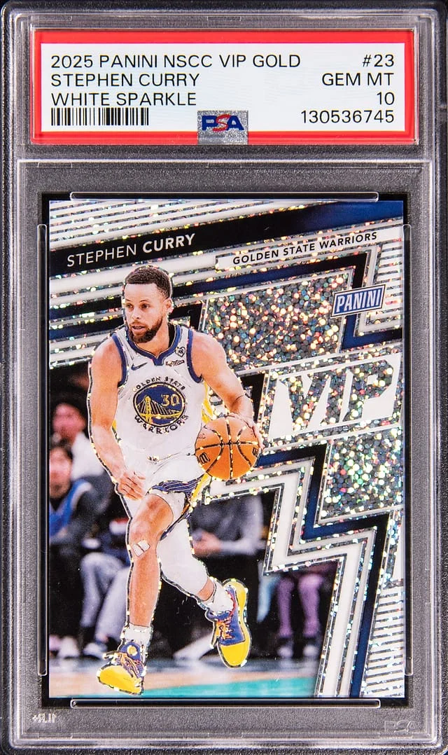 2025 Panini Stephen Curry NSCC VIP Gold White Sparkle #23 card image