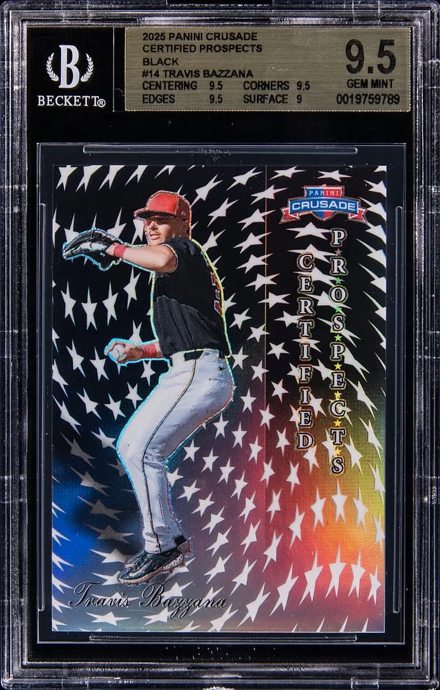 2025 Panini Travis Bazzana Crusade Certified Prospects Black #14 card image