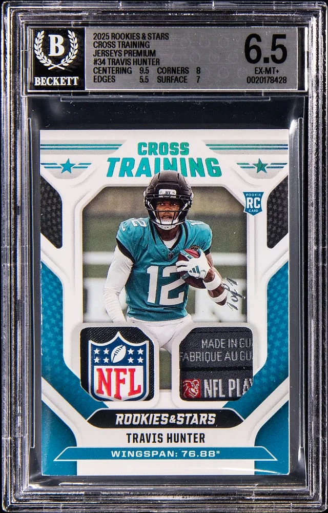 2025 Panini Travis Hunter & Stars Cross Training Jerseys Premium #34 card image