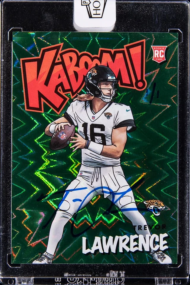2025 Panini Trevor Lawrence Honors '21 Panini Absolute Kaboom! Green #K41 card image