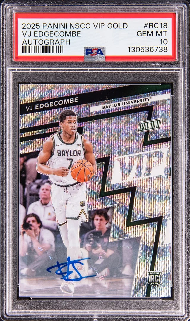 2025 Panini VJ Edgecombe NSCC VIP Gold Autograph #RC18 card image