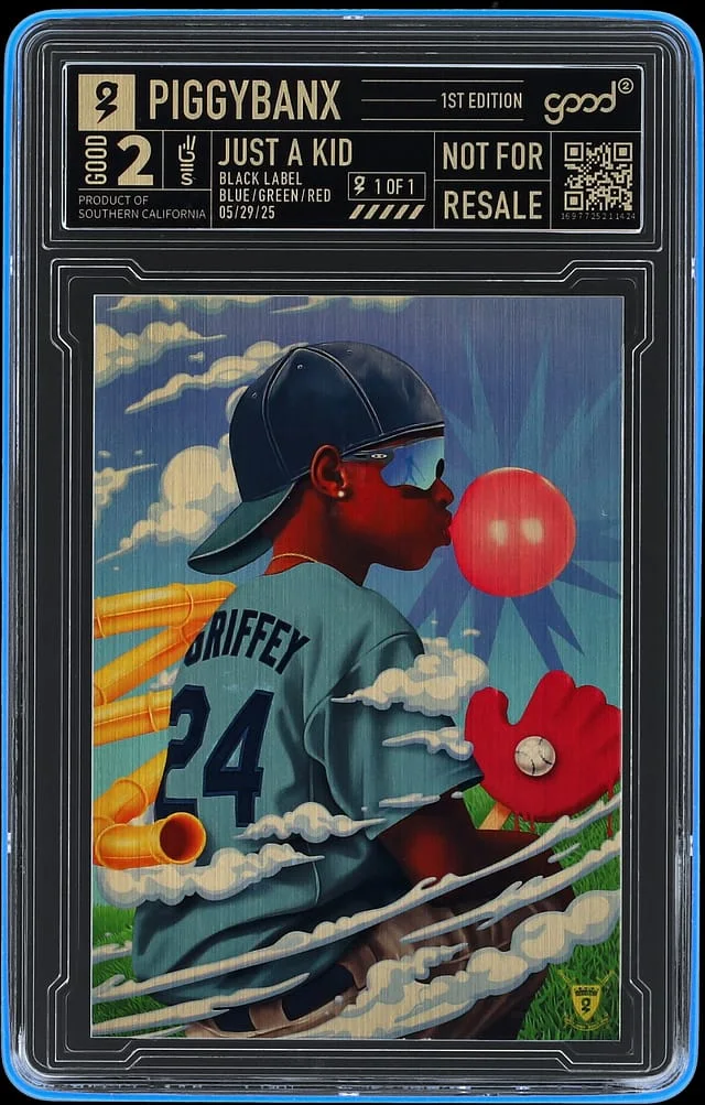 2025 PiggyBanx Good Just A Kid Blue/Green/Red - PiggyBanx Encapsulated - With Original Box #2 card image