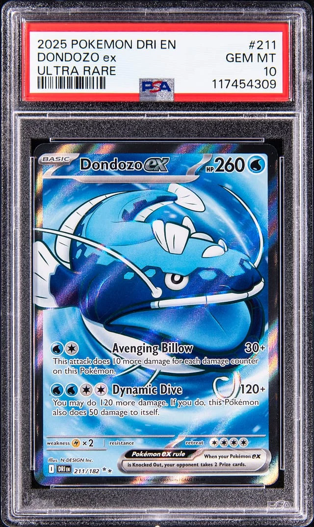 2025 Pokemon Destined Rivals Ultra Rare Dondozo EX #211 card image