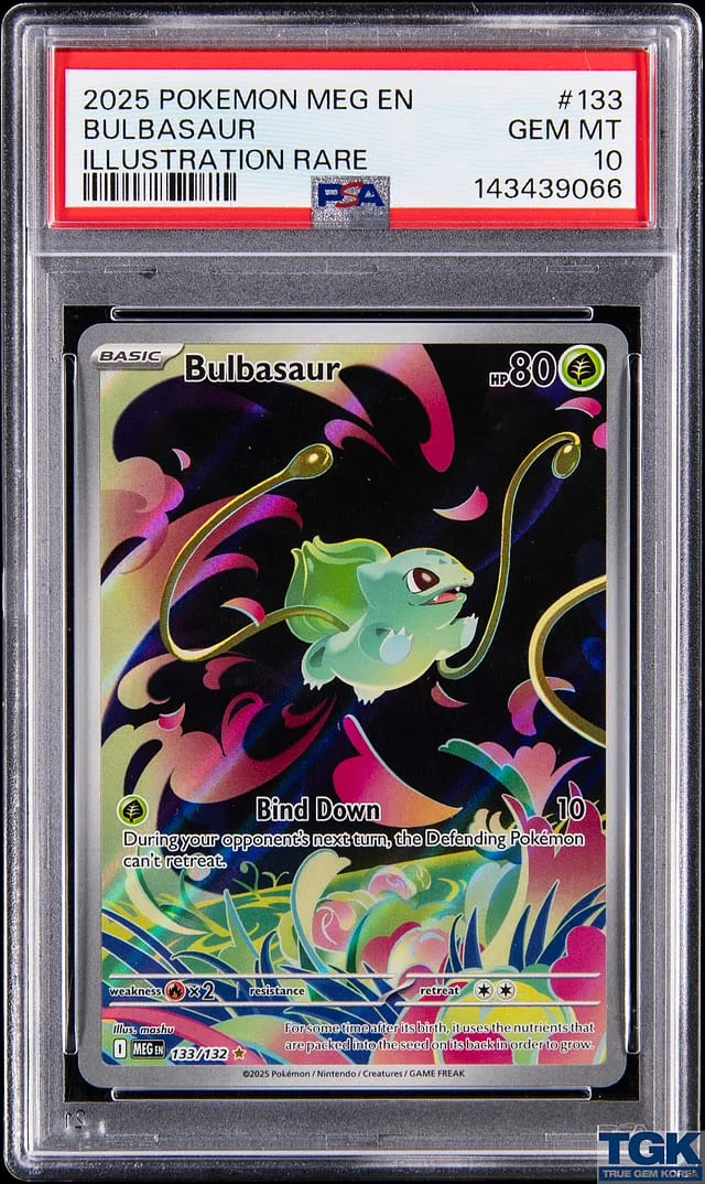 2025 Pokemon Mega Evolution Base Set Illustration Rare Bulbasaur #133 card image