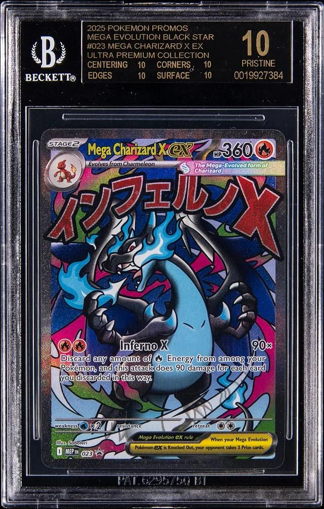 2025 Pokemon Mega Evolution Black Star Promos Ultra Premium Collection Full Art Mega Charizard X ex #023 card image
