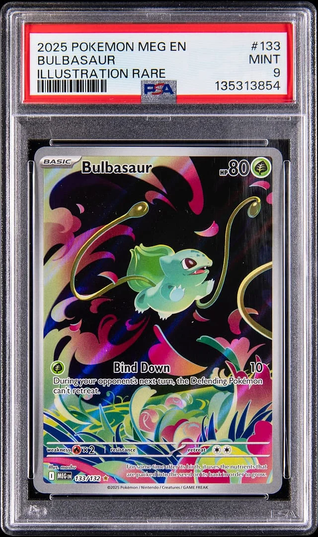 2025 Pokemon Mega Evolution Illustration Rare Bulbasaur #133 card image