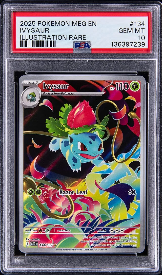 2025 Pokemon Mega Evolution Illustration Rare Ivysaur #134 card image