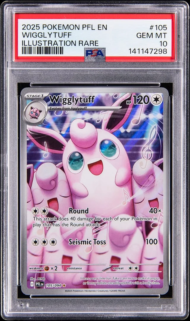 2025 Pokemon Mega Evolution Phantasmal Flames Illustration Rare Wigglytuff #105 card image