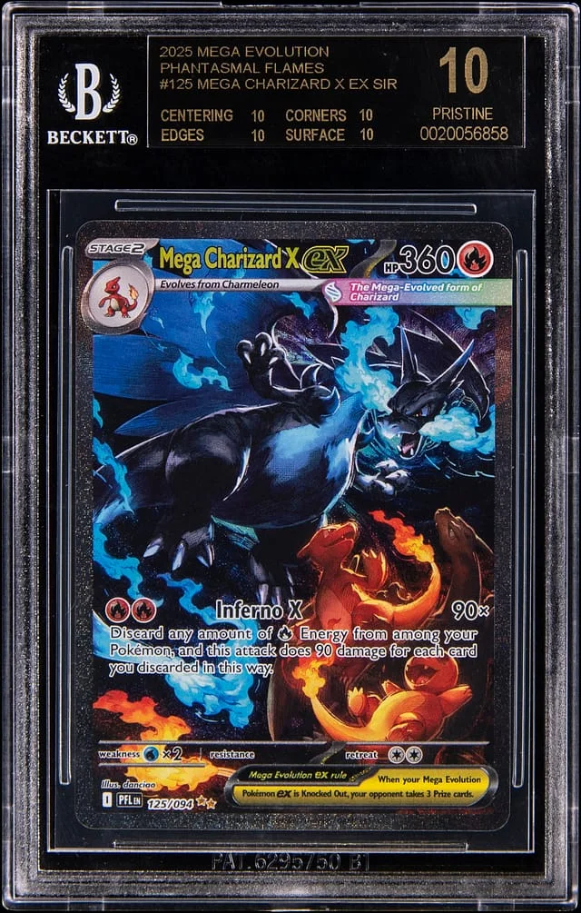 2025 Pokemon Mega Evolution Phantasmal Flames SIR Mega Charizard X ex #125 card image